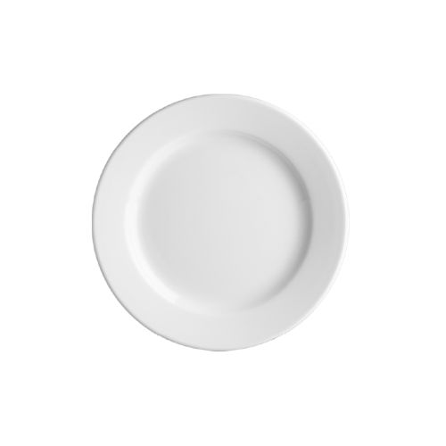 White plate of 17 cm diameter with option to print