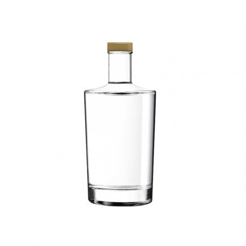 Fles Neos 0,35 liter met een gouden dop. transparant en met optie tot bedrukken of graveren