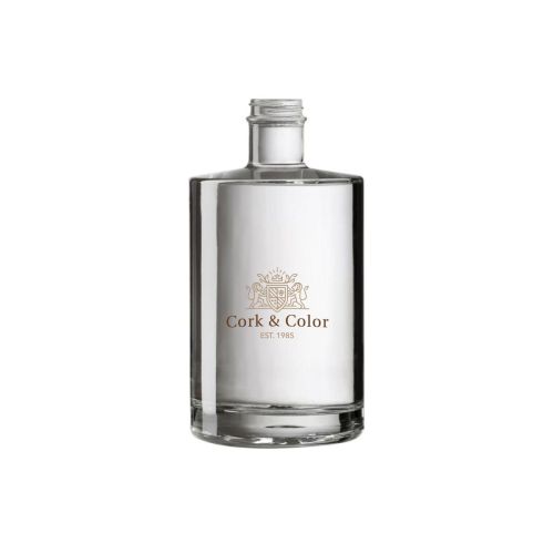 Fles Berlin 0,35 liter glas met meerkleurig CorkColor-logo op het vooraanzicht.