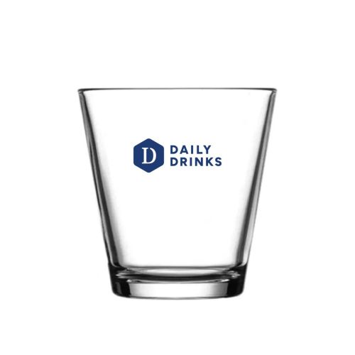 City glas 19 cl. bedrukt met éénkleurig DailyDrinks-logo aan de voorzijde van het glas.
