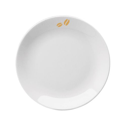 Vooraanzicht van coupebord Hotel in wit porselein met een diameter van 21 cm en glad oppervlak.