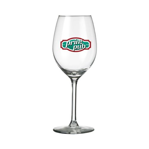 Voorzijde van het Esprit wijnglas 32 cl. bedrukt met full-colour PrintPub-logo.
