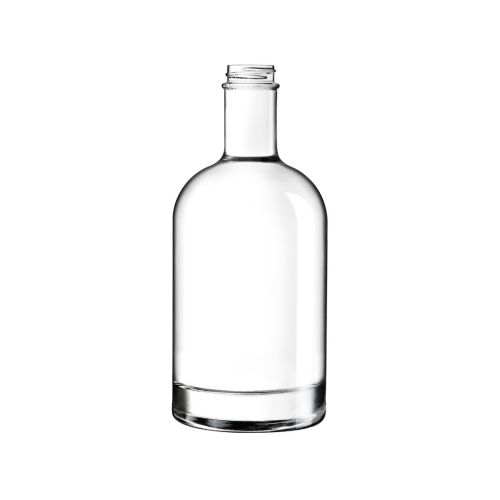 Fles Oslo 0,5 liter van helder glas zonder dop in recht vooraanzicht zonder opdruk.