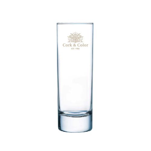 Islande glas 22 cl. met CorkColor-logo in één kleur zichtbaar op de voorzijde.