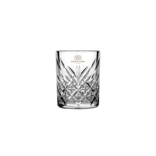 CorkColor-logo in meerkleurige bedrukking zichtbaar op het Timeless Shotglas 6 cl. glas.