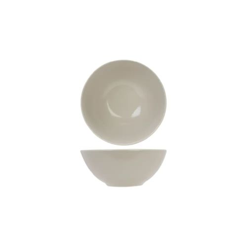 Vooraanzicht van de Venus kom 16 cm van ivoren aardewerk met ronde vorm en gladde binnenzijde.