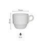 Legio Koffie Kop wit 16 cl. bedrukken