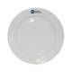 Bord brede rand wit 24 cm. bedrukken