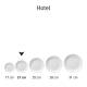 Coupebord Hotel wit 21 cm bedrukken