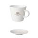 Koffiekop en schotel wit Neo Budgetline 19 cl. SET wit bedrukken