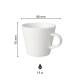 Koffiekop en schotel wit Neo Budgetline 19 cl. SET wit bedrukken